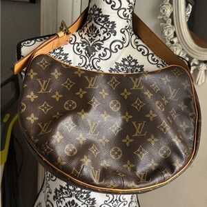 Louis Vuitton Brown and Gold Monogram Hobo Bag